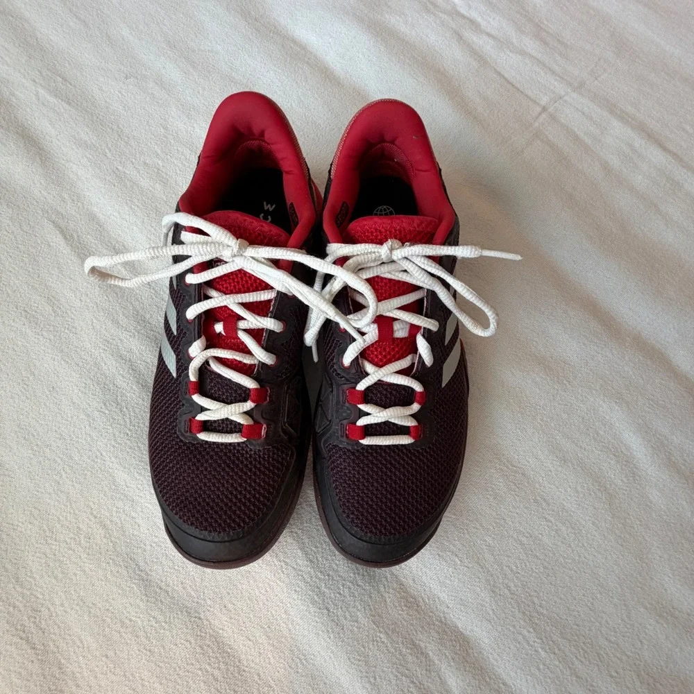 Adidas Barricade 2017 Tennis Shoes Burgundy Red Mens Size 7 BY1624
